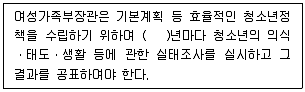 청소년상담사 1급 필기 기출문제 27